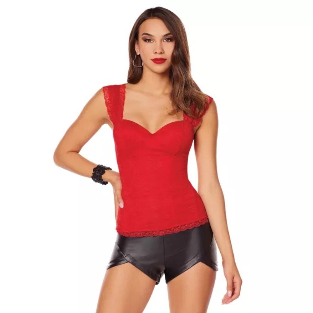 Spirit Halloween Red Lace Corset